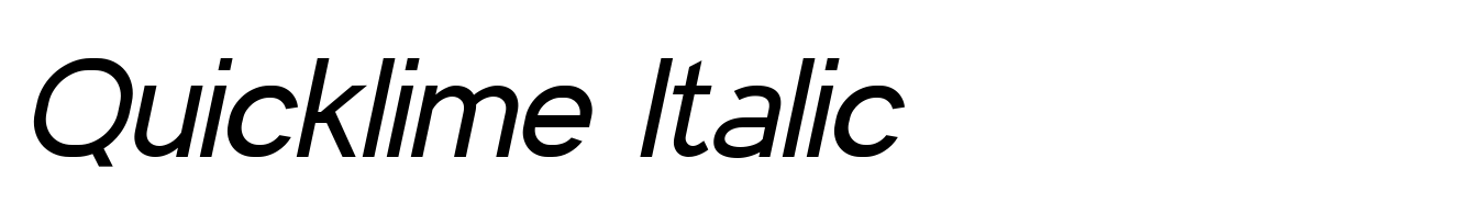 Quicklime Italic